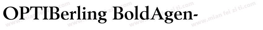 OPTIBerling BoldAgen字体转换